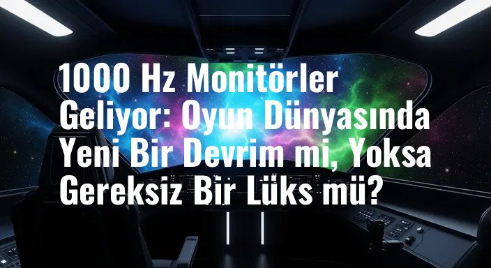 1000 Hz Monitörler Geliyor: Oyun Dünyasında Yeni Bir Devrim mi, Yoksa Gereksiz Bir Lüks mü?