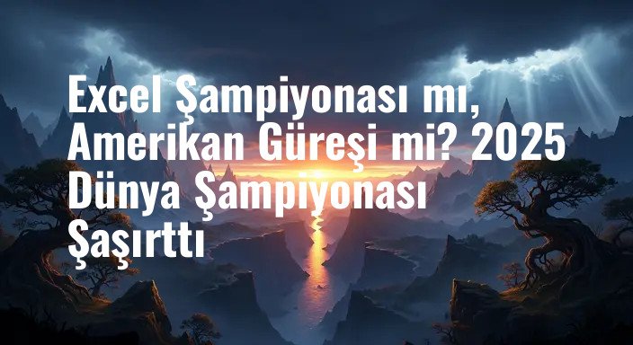 Excel Şampiyonası mı, Amerikan Güreşi mi? 2025 Dünya Şampiyonası Şaşırttı