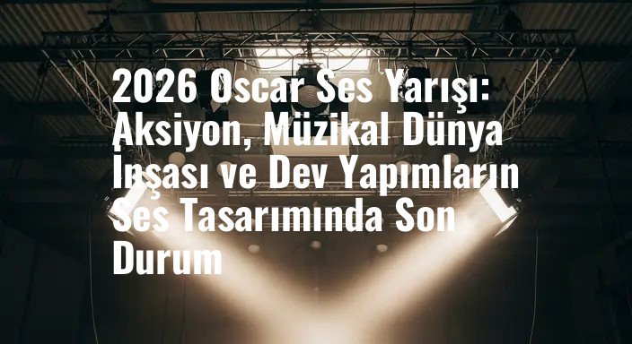 2026 Oscar Ses Yarışı: Aksiyon, Müzikal Dünya İnşası ve Dev Yapımların Ses Tasarımında Son Durum