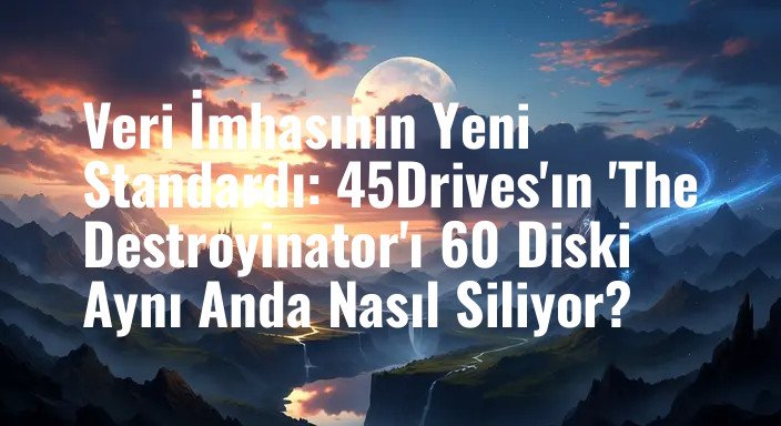 Veri İmhasının Yeni Standardı: 45Drives'ın 'The Destroyinator'ı 60 Diski Aynı Anda Nasıl Siliyor?