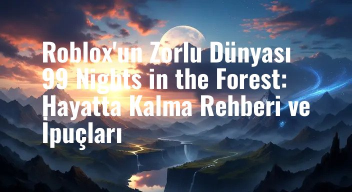 Roblox'un Zorlu Dünyası 99 Nights in the Forest: Hayatta Kalma Rehberi ve İpuçları