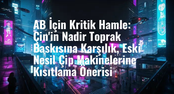 AB İçin Kritik Hamle: Çin'in Nadir Toprak Baskısına Karşılık, Eski Nesil Çip Makinelerine Kısıtlama Önerisi