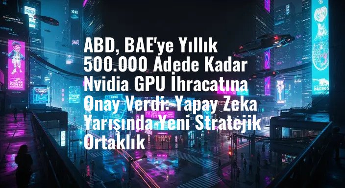 ABD, BAE'ye Yıllık 500.000 Adede Kadar Nvidia GPU İhracatına Onay Verdi: Yapay Zeka Yarışında Yeni Stratejik Ortaklık
