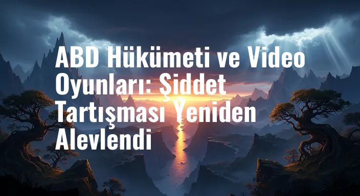 ABD Hükümeti ve Video Oyunları: Şiddet Tartışması Yeniden Alevlendi
