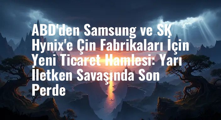 ABD'den Samsung ve SK Hynix'e Çin Fabrikaları İçin Yeni Ticaret Hamlesi: Yarı İletken Savaşında Son Perde