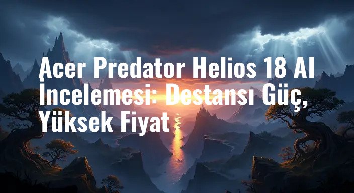 Acer Predator Helios 18 AI İncelemesi: Destansı Güç, Yüksek Fiyat