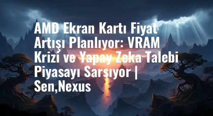 AMD Ekran Kartı Fiyat Artışı Planlıyor: VRAM Krizi ve Yapay Zeka Talebi Piyasayı Sarsıyor | Sen,Nexus