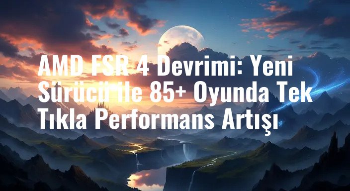 AMD FSR 4 Devrimi: Yeni Sürücü ile 85+ Oyunda Tek Tıkla Performans Artışı