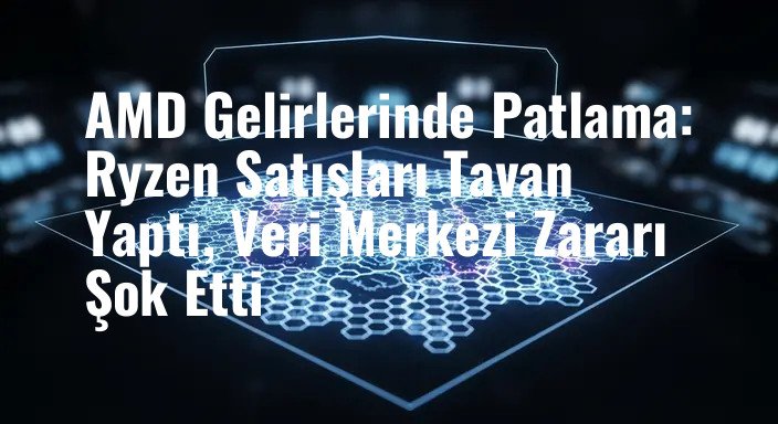AMD Gelirlerinde Patlama: Ryzen Satışları Tavan Yaptı, Veri Merkezi Zararı Şok Etti