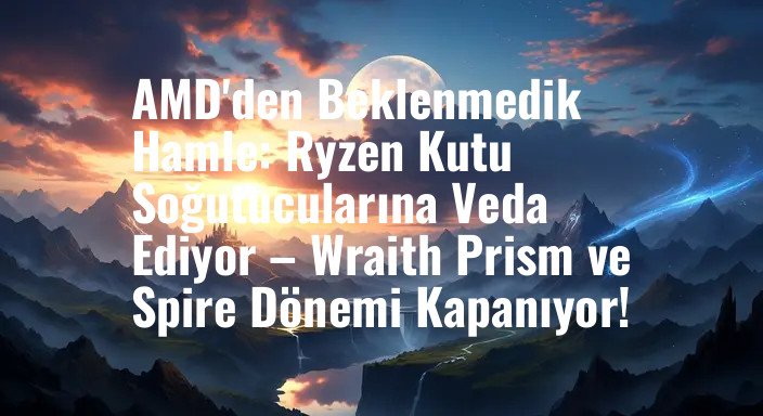 AMD'den Beklenmedik Hamle: Ryzen Kutu Soğutucularına Veda Ediyor – Wraith Prism ve Spire Dönemi Kapanıyor!