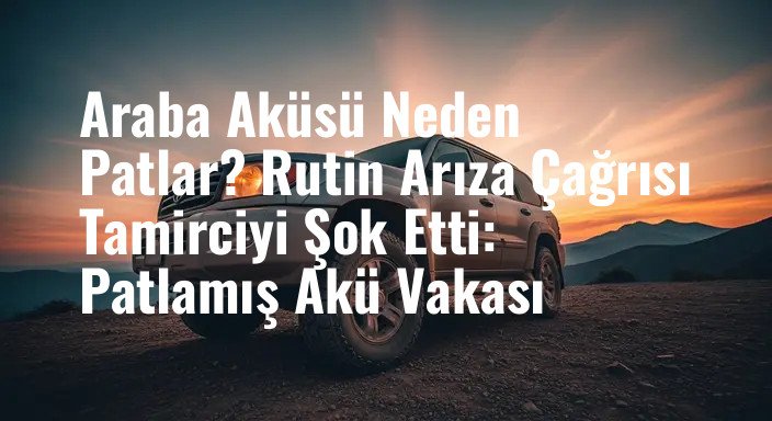 Araba Aküsü Neden Patlar? Rutin Arıza Çağrısı Tamirciyi Şok Etti: Patlamış Akü Vakası