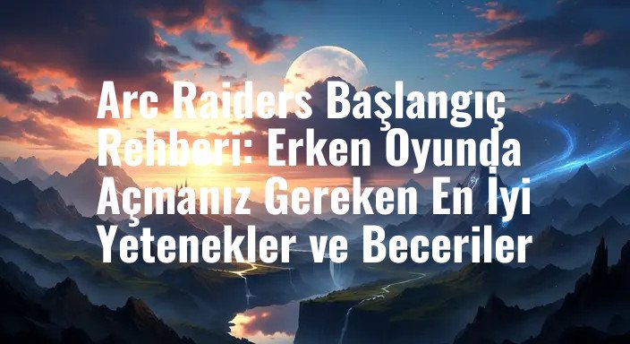 Arc Raiders Başlangıç Rehberi: Erken Oyunda Açmanız Gereken En İyi Yetenekler ve Beceriler