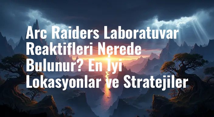 Arc Raiders Laboratuvar Reaktifleri Nerede Bulunur? En İyi Lokasyonlar ve Stratejiler