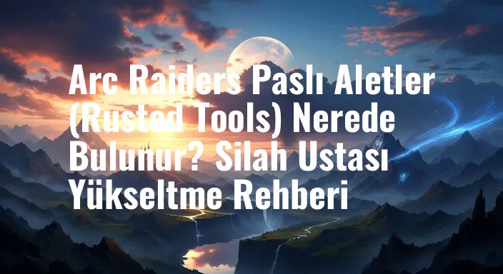 Arc Raiders Paslı Aletler (Rusted Tools) Nerede Bulunur? Silah Ustası Yükseltme Rehberi