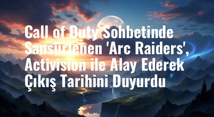 Call of Duty Sohbetinde Sansürlenen 'Arc Raiders', Activision ile Alay Ederek Çıkış Tarihini Duyurdu