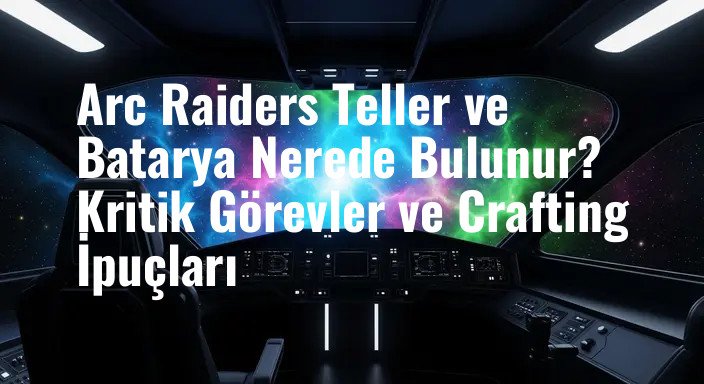 Arc Raiders Teller ve Batarya Nerede Bulunur? Kritik Görevler ve Crafting İpuçları