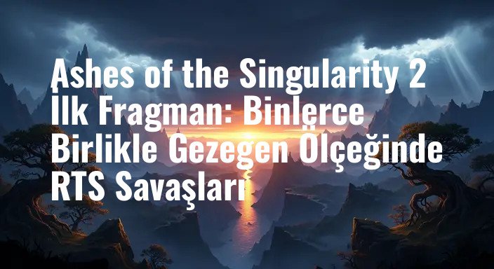 Ashes of the Singularity 2 İlk Fragman: Binlerce Birlikle Gezegen Ölçeğinde RTS Savaşları