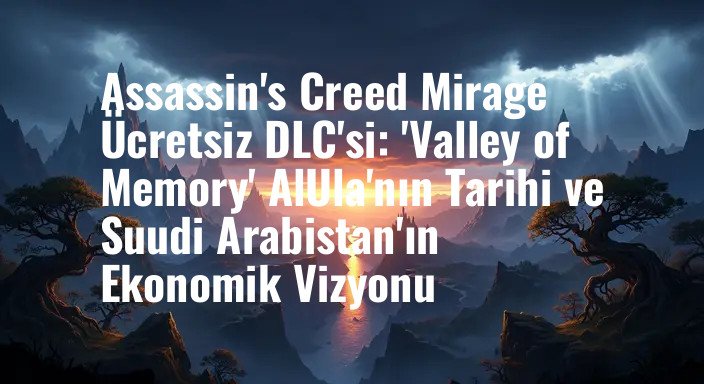 Assassin's Creed Mirage Ücretsiz DLC'si: 'Valley of Memory' AlUla'nın Tarihi ve Suudi Arabistan'ın Ekonomik Vizyonu