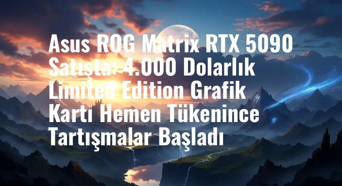 Asus ROG Matrix RTX 5090 Satışta: 4.000 Dolarlık Limited Edition Grafik Kartı Hemen Tükenince Tartışmalar Başladı