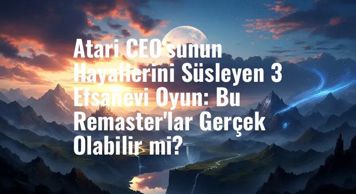 Atari CEO'sunun Hayallerini Süsleyen 3 Efsanevi Oyun: Bu Remaster'lar Gerçek Olabilir mi?