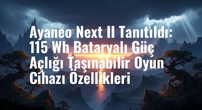 Ayaneo Next II Tanıtıldı: 115 Wh Bataryalı Güç Açlığı Taşınabilir Oyun Cihazı Özellikleri