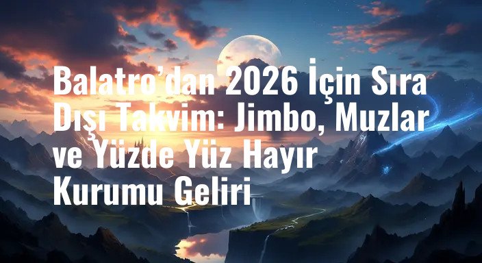 Balatro’dan 2026 İçin Sıra Dışı Takvim: Jimbo, Muzlar ve Yüzde Yüz Hayır Kurumu Geliri
