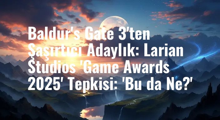 Baldur's Gate 3'ten Şaşırtıcı Adaylık: Larian Studios 'Game Awards 2025' Tepkisi: 'Bu da Ne?'