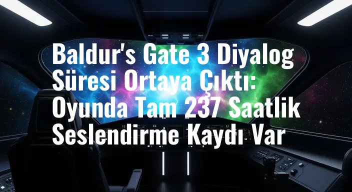 Baldur's Gate 3 Diyalog Süresi Ortaya Çıktı: Oyunda Tam 237 Saatlik Seslendirme Kaydı Var