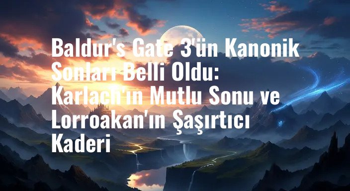 Baldur's Gate 3'ün Kanonik Sonları Belli Oldu: Karlach'ın Mutlu Sonu ve Lorroakan'ın Şaşırtıcı Kaderi