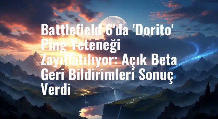 Battlefield 6'da 'Dorito' Ping Yeteneği Zayıflatılıyor: Açık Beta Geri Bildirimleri Sonuç Verdi