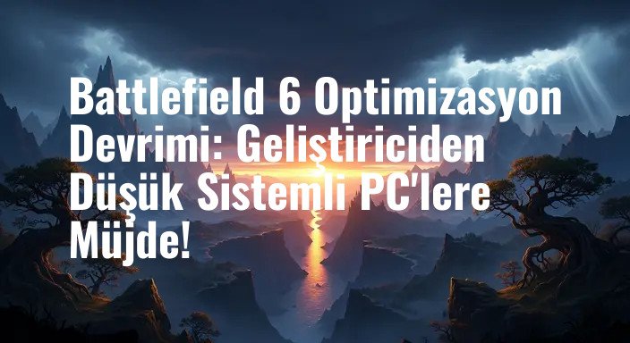 Battlefield 6 Optimizasyon Devrimi: Geliştiriciden Düşük Sistemli PC'lere Müjde!