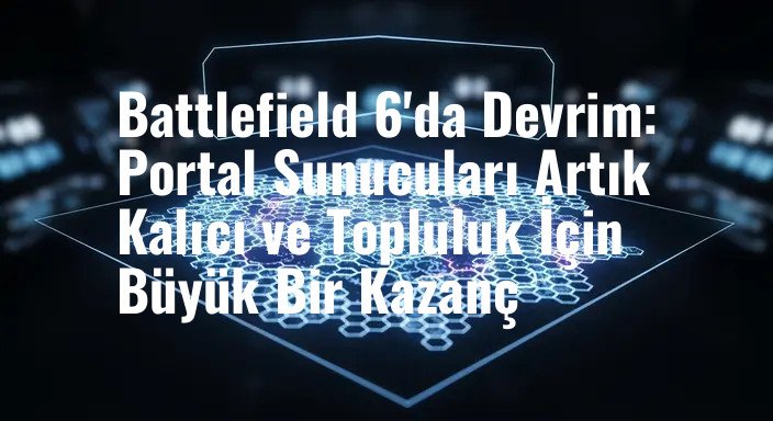 Battlefield 6'da Devrim: Portal Sunucuları Artık Kalıcı ve Topluluk İçin Büyük Bir Kazanç