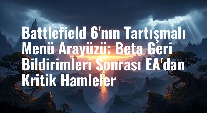 Battlefield 6'nın Tartışmalı Menü Arayüzü: Beta Geri Bildirimleri Sonrası EA'dan Kritik Hamleler