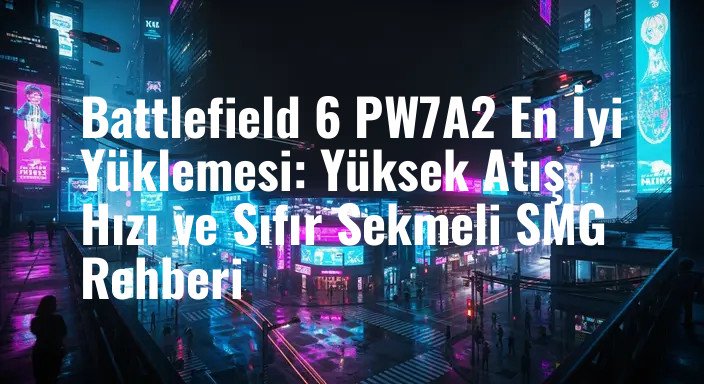 Battlefield 6 PW7A2 En İyi Yüklemesi: Yüksek Atış Hızı ve Sıfır Sekmeli SMG Rehberi