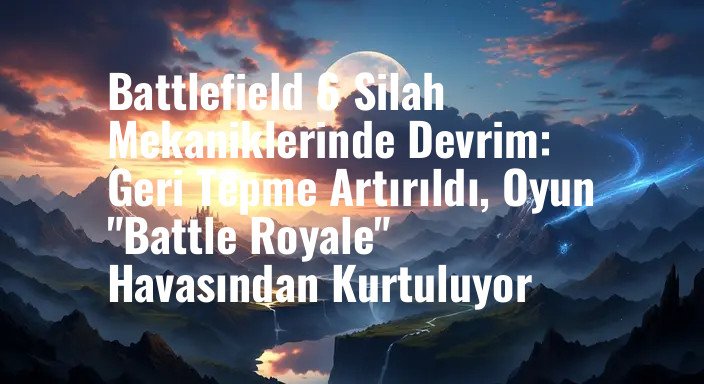 Battlefield 6 Silah Mekaniklerinde Devrim: Geri Tepme Artırıldı, Oyun "Battle Royale" Havasından Kurtuluyor