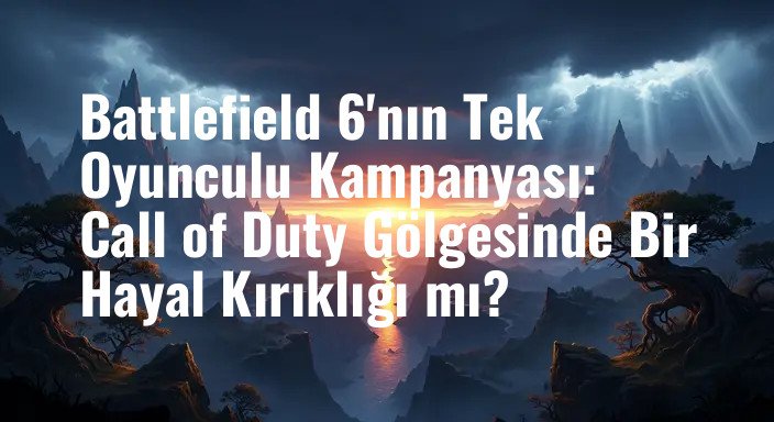 Battlefield 6'nın Tek Oyunculu Kampanyası: Call of Duty Gölgesinde Bir Hayal Kırıklığı mı?