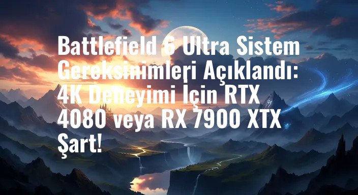 Battlefield 6 Ultra Sistem Gereksinimleri Açıklandı: 4K Deneyimi İçin RTX 4080 veya RX 7900 XTX Şart!