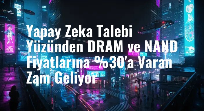 Yapay Zeka Talebi Yüzünden DRAM ve NAND Fiyatlarına %30'a Varan Zam Geliyor