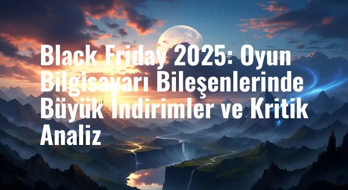 Black Friday 2025: Oyun Bilgisayarı Bileşenlerinde Büyük İndirimler ve Kritik Analiz