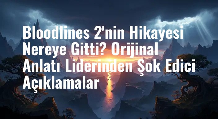 Bloodlines 2'nin Hikayesi Nereye Gitti? Orijinal Anlatı Liderinden Şok Edici Açıklamalar