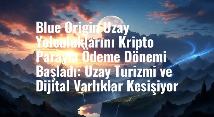 Blue Origin Uzay Yolculuklarını Kripto Parayla Ödeme Dönemi Başladı: Uzay Turizmi ve Dijital Varlıklar Kesişiyor