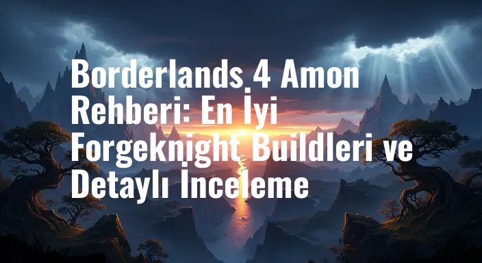 Borderlands 4 Amon Rehberi: En İyi Forgeknight Buildleri ve Detaylı İnceleme