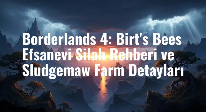 Borderlands 4: Birt's Bees Efsanevi Silah Rehberi ve Sludgemaw Farm Detayları