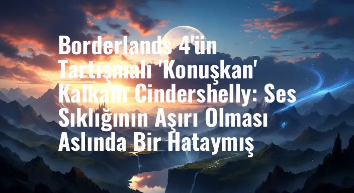 Borderlands 4'ün Tartışmalı 'Konuşkan' Kalkanı Cindershelly: Ses Sıklığının Aşırı Olması Aslında Bir Hataymış