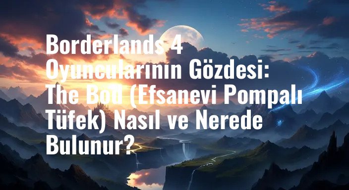Borderlands 4 Oyuncularının Gözdesi: The Bod (Efsanevi Pompalı Tüfek) Nasıl ve Nerede Bulunur?