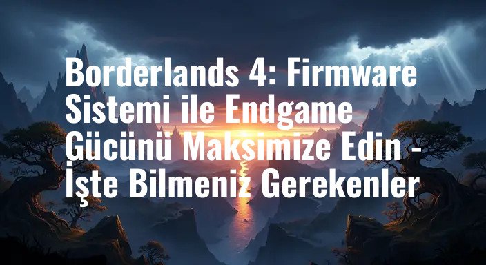 Borderlands 4: Firmware Sistemi ile Endgame Gücünü Maksimize Edin - İşte Bilmeniz Gerekenler