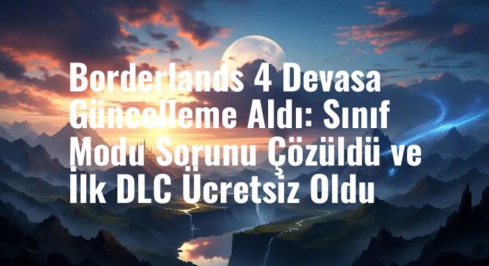 Borderlands 4 Devasa Güncelleme Aldı: Sınıf Modu Sorunu Çözüldü ve İlk DLC Ücretsiz Oldu