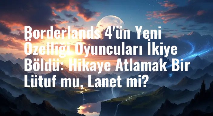 Borderlands 4'ün Yeni Özelliği Oyuncuları İkiye Böldü: Hikaye Atlamak Bir Lütuf mu, Lanet mi?