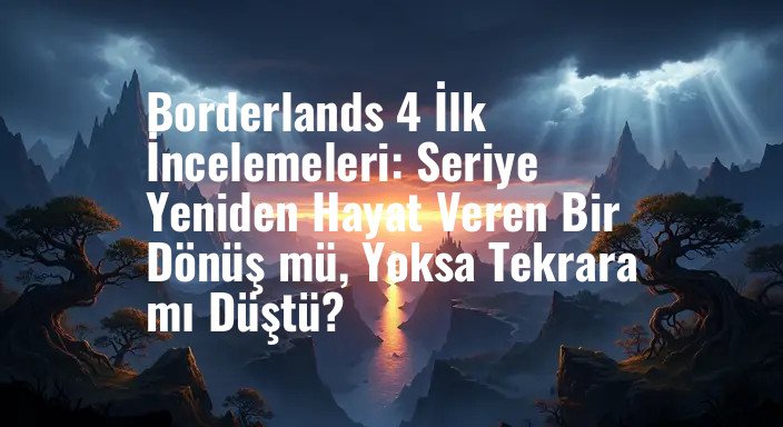 Borderlands 4 İlk İncelemeleri: Seriye Yeniden Hayat Veren Bir Dönüş mü, Yoksa Tekrara mı Düştü?