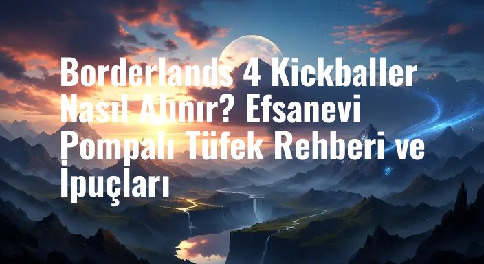 Borderlands 4 Kickballer Nasıl Alınır? Efsanevi Pompalı Tüfek Rehberi ve İpuçları